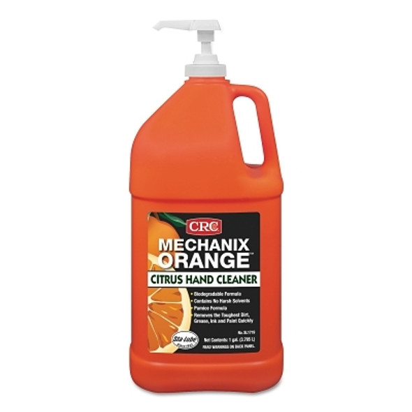 CRC Mechanix Orange Citrus Lotion Hand Cleaners with Pumice, 1 gal Bottle with Pump (4 GAL / CS)