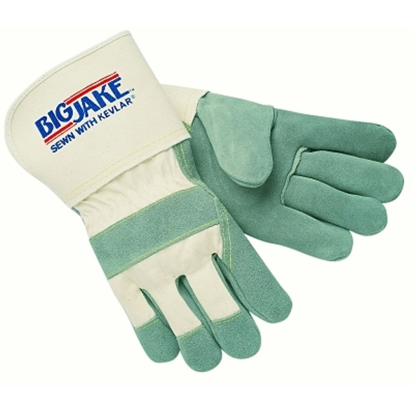 Heavy-Duty Side Split Gloves, Large, Leather (12 PR / DZ)