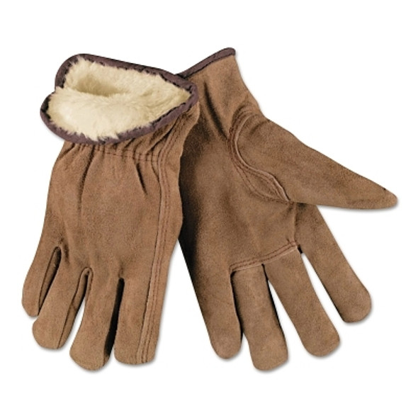 Insulated Drivers Gloves, Premium Grade Cowhide, Medium, Piled Lining (12 PR / DZ)