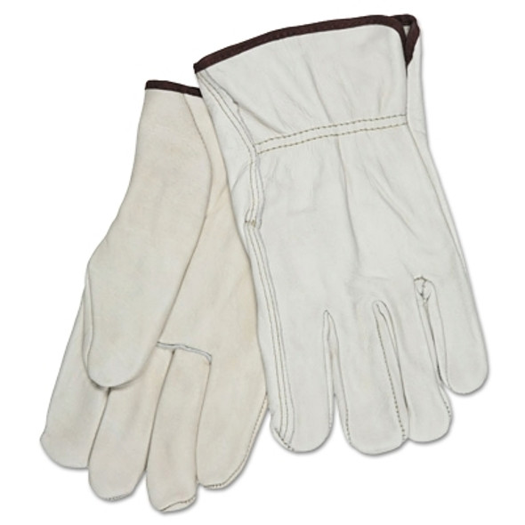 Unlined Drivers Gloves, CV Grade Grain Cow Leather, X-Large, Straight Thumb, Beige (12 PR / DZ)