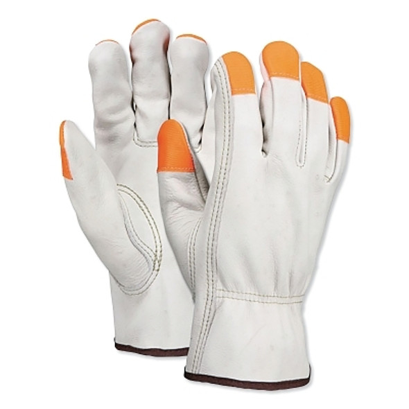 Select Grain Cow Leather Drivers Gloves, Med, Unlined, Beige (1 DZ / DZ)