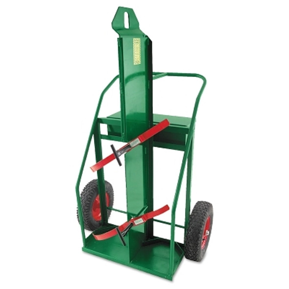 Anthony Heavy-Duty Reinforced Frame Dual-Cylinder Cart with Firewall,  65 in H x 37 in W, 16 in Pneumatic Wheels (1 EA / EA)