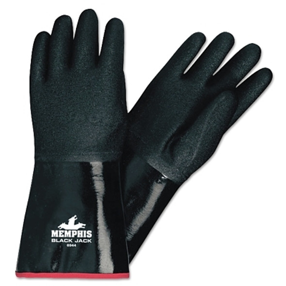 Black Jack Multi-Dipped Neoprene Gloves, Black, Large (12 PR / DZ)