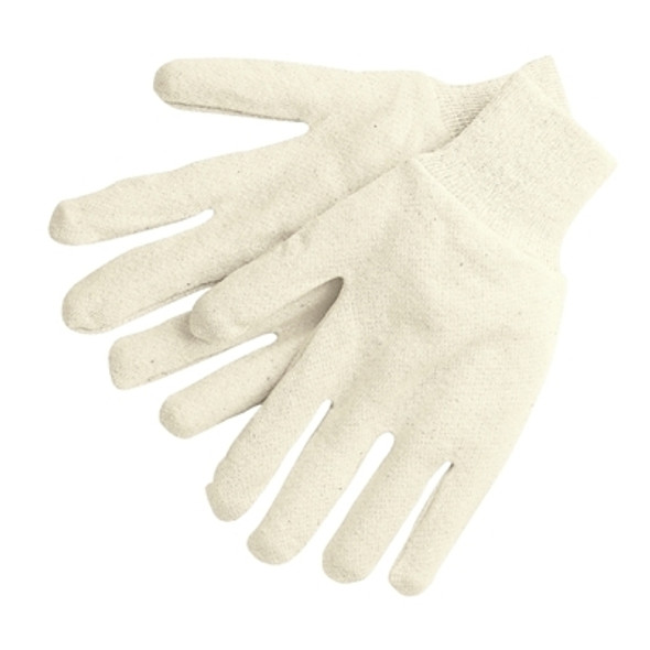 Cotton Jersey Gloves, Large, Natural (12 PR / DZ)