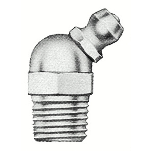 Alemite Hydraulic Fittings, Elbow - 45°, 57/64 in, Male/Male, 1/8 in (PTF) (1 EA / EA)