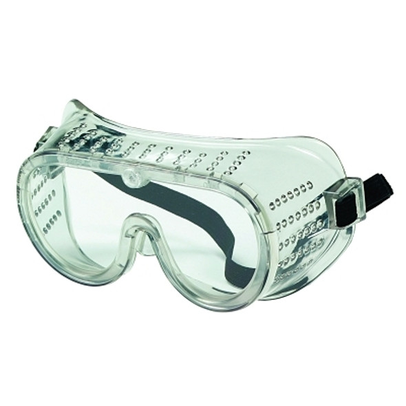 Protective Goggles, Clear/Clear, PVC, Impact Resistant, Elastic Strap (1 EA)
