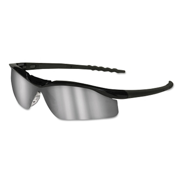 DALLAS Protective Eyewear, Silver Mirror Lens, Polycarbonate, Black Frame (12 EA / BX)