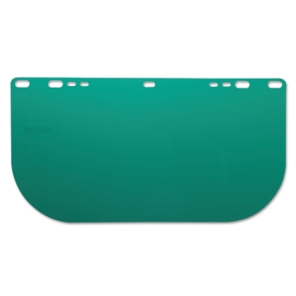 F20 Polycarbonate Face Shield, Unbound, Dark Green, 15-1/2 in x 8 in (1 EA)