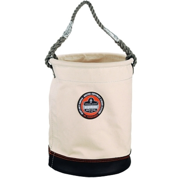 Arsenal 5730/5730T Large Canvas Bucket with Leather Base, 2 Compartments, 12.5 in dia x 17 in H (1 EA)