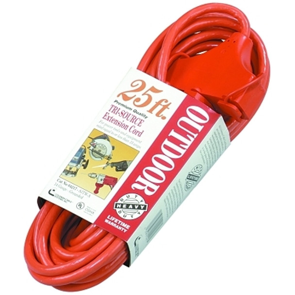 Southwire Tri-Source Vinyl Multiple Outlet Cord, 25 ft, 3 Outlets (1 EA / EA)