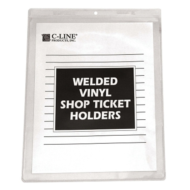 C-Line Products, Inc. Welded Vinyl Shop Ticket Holders, 9 x 12, 50 per box, Clear (1 BX / BX)