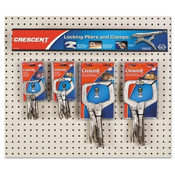 Crescent Locking C-Clamps Displays, 10 Pieces (1 EA / EA)