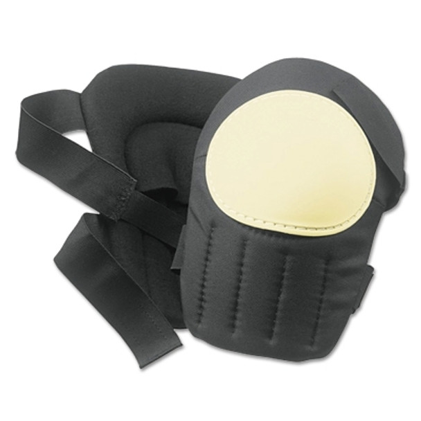 Plastic Cap Swivel Kneepads, Hook and Loop, Black/White (1 PR / PR)