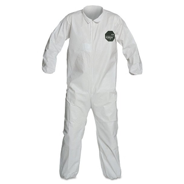ProShield 50 Collared Coveralls with Elastic Wrists/Ankles, White, 2X-Large (25 EA / CA)