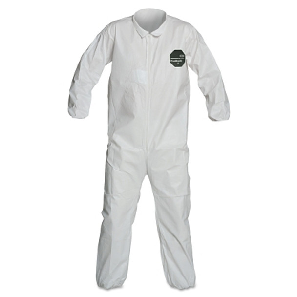 ProShield 50 Collared Coveralls with Elastic Wrists/Ankles, White, X-Large (25 EA / CA)