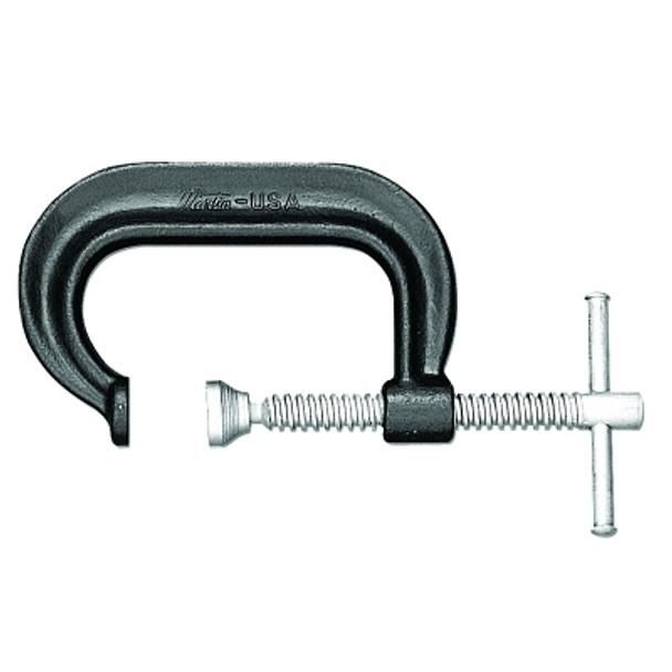 Extra Deep Throat C-Clamps, T-Handle, 3 1/4 in Throat Depth (1 EA)