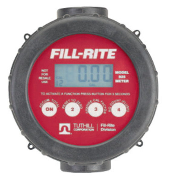 Fill-Rite Digital Flow Meters, 1 in Inlet, 2 gal/min - 20 gal/min (1 EA/CA)