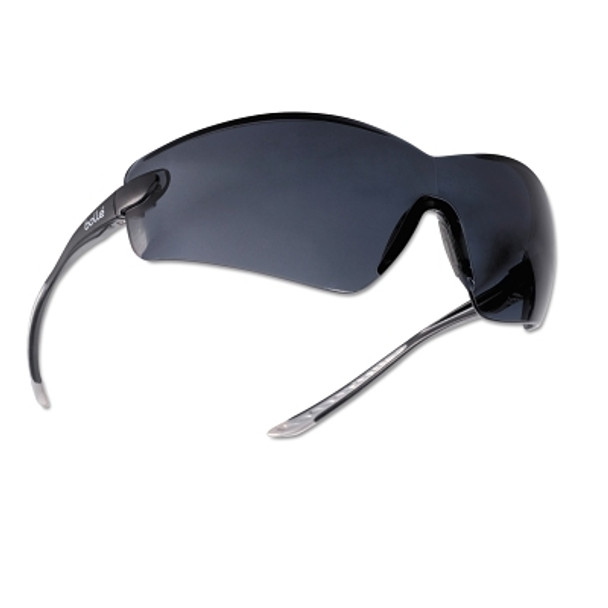 Cobra Series Safety Glasses, Smoke Lens, Anti-Fog/Anti-Scratch, Black/Gray Frame (10 PR / BX)