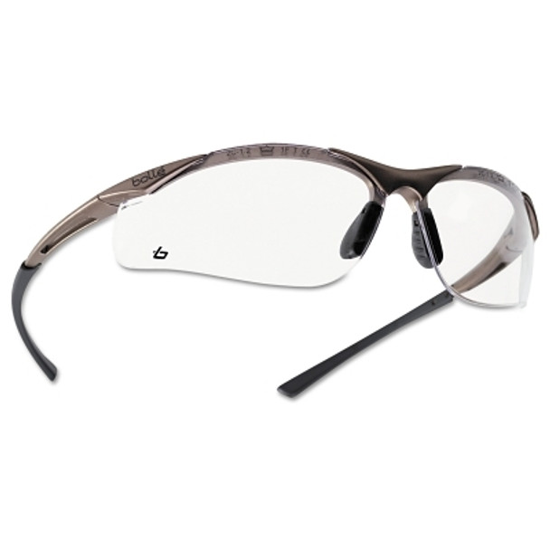 Contour Series Safety Glasses, Clear Lens, Anti-Fog, Anti-Scratch, Black Frame (1 PR / PR)