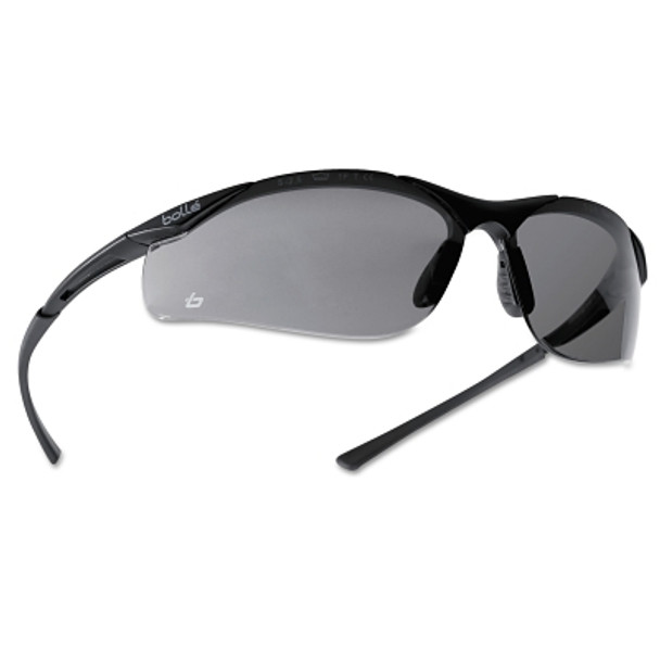 Contour Series Safety Glasses, Smoke Lens, Anti-Fog, Anti-Scratch, Black Frame (1 PR / PR)