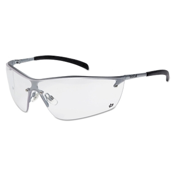 Silium Safety Glasses, Clear Poly Anti-Fog/Anti-Scratch Lens, Black Frame (1 PR / PR)