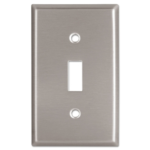 Eaton Crouse-Hinds WALLPLATE 1G TOGGLE RECEPTACLE MID SS (10 EA / PK)