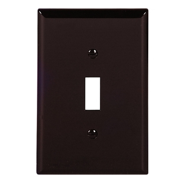 Eaton Crouse-Hinds WALLPLATE 1G TOGGLE POLYMID BR (25 EA / PK)