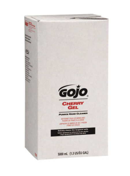 Gojo Cherry Gel Pumice Hand Cleaners, Cherry, Bag-in-Box, 5,000 mL (2 CA/EA)