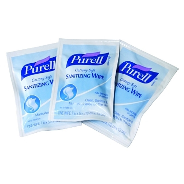 PURELL Cottony Soft Hand Sanitizing Wipes, Individually Wrapped , 5 in W x 7 In L, 1000 Wipes in Bulk, Alcohol Odor (1 EA / EA)