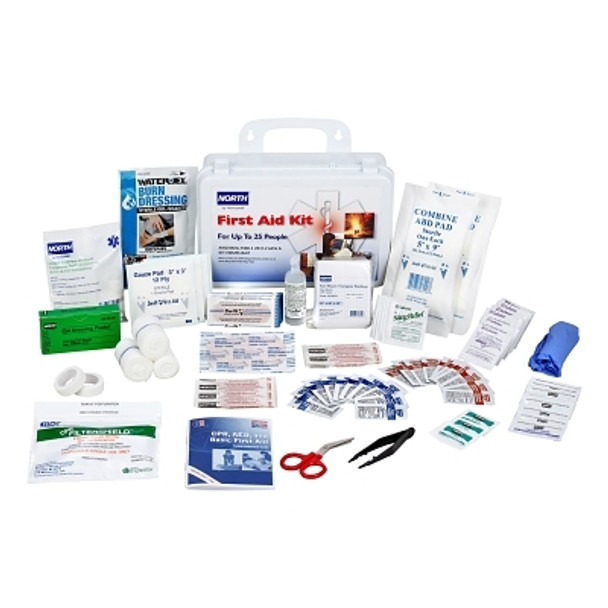 25 Person First Aid Kits, Plastic, Wall Mount (1 EA)