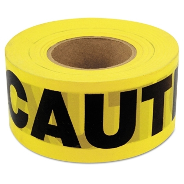 Barricade Tape, 3 in x 1,000 ft, Yellow, Caution (1 EA)