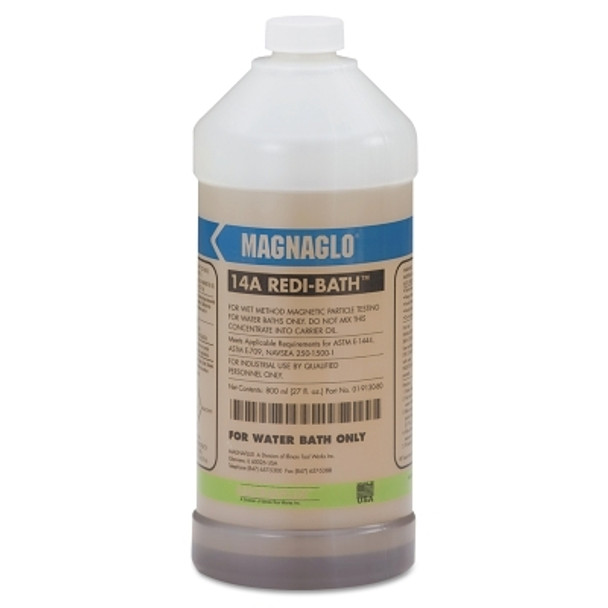 Magnaflux Magnaglo 14A Wet Method Redi-Bath Fluorescent Premix Concentrat, 27 oz Bottle, Red (6 EA / CA)