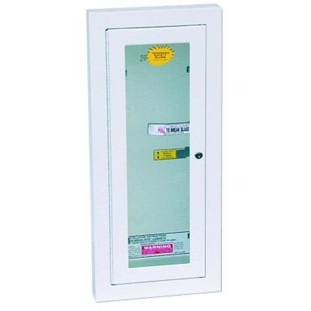 Extinguisher Cabinets, Semi-Recessed w/Keyed Lock, Galvanized Steel, Tan, 10 lb (1 EA)