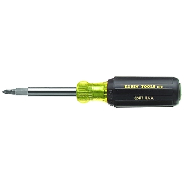 10-in-1 Screwdriver/Nutdriver, #1,#2,T10,T15; 1/4,5/16" Slot; 1/4,5/16 Nutdriver (1 EA)