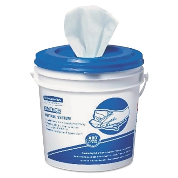 Kimberly-Clark Professional Kimtech Prep Wipes for the WetTask Wiping System Refill, White, 9 in W x 15 in L, 275 Sheets/Roll, Hydroknit Cloth (2 ROL / CS)