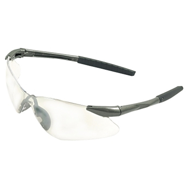 V30 Nemesis VL Safety Glasses, Clear, Polycarbonate Lens, Uncoated, Gunmetal No Brow Frame, Nylon (1 PR / PR)