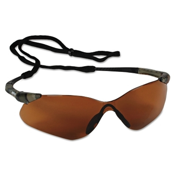V30 Nemesis VL Safety Glasses, Bronze, Polycarbonate Lens, Uncoated, Camouflage No Brow Frame, Nylon (1 PR / PR)