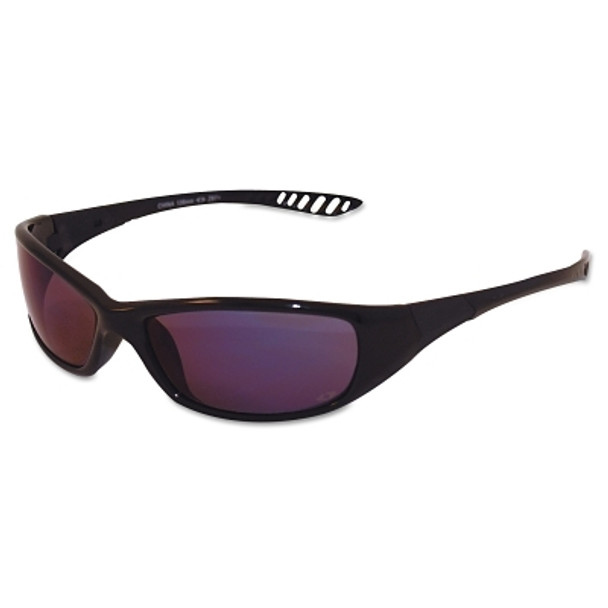 V40 Hellraiser* Safety Eyewear, Blue Mirror Lens, Anti-Scratch, Black Frame (1 EA)