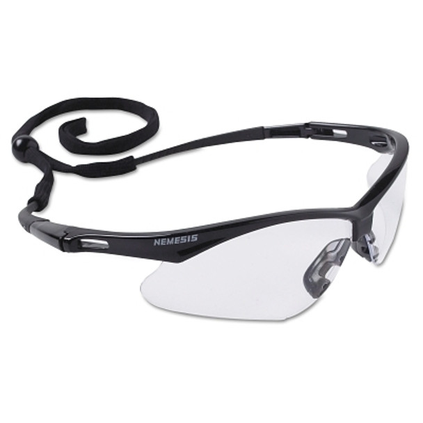 V30 Nemesis Safety Glasses, Clear, Polycarbonate Lens, Anti-Fog, Black Frame/Temples, Nylon (1 PR / PR)