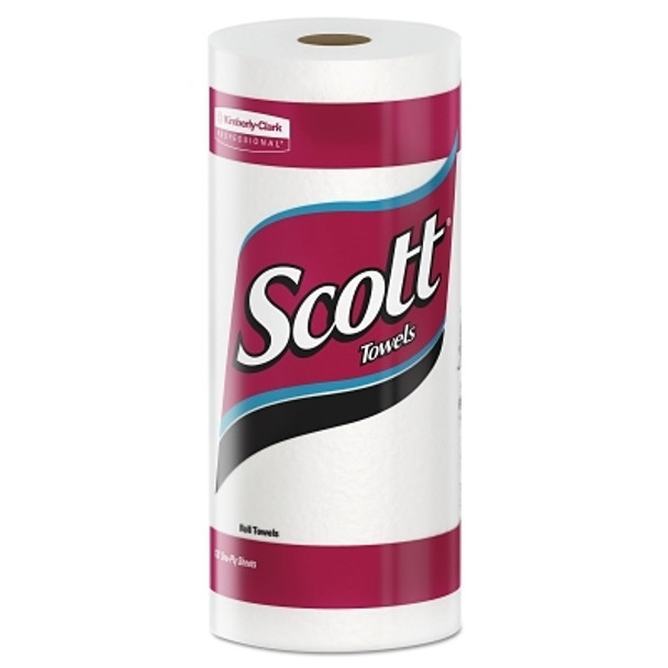 Kimberly-Clark Professional Scott Kitchen Roll Towels, Standard Roll, White, 8.78 in W x 11 in L, 128 Sheet per Roll/20 Rolls per Case (20 ROL / CS)