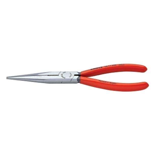 Long Nose Pliers with Cutters, Straight, Tool Steel, 8 in (1 EA)