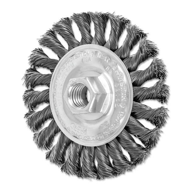 Advance Brush Full Cable Twist Knot Wheel, 4 in D x 3/8 in W, .014 in Steel Wire, 20,000 rpm (1 EA / EA)