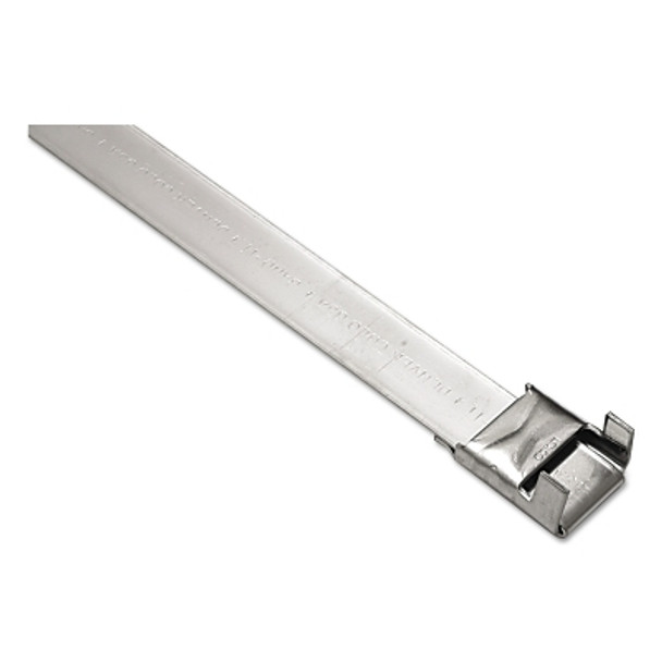 Band-It BAND-FAST with Clip, 12 in dia, 3/8 in W x 44 in L, Stainless Steel 201 (25 EA / BX)