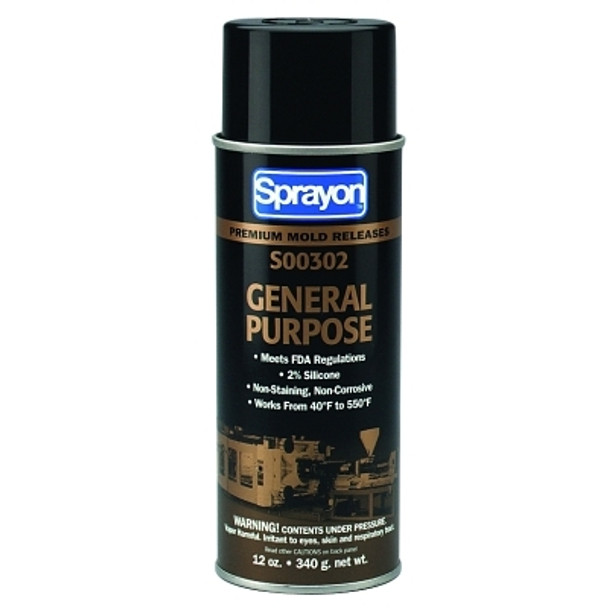 Sprayon General-Purpose Mold Release Lubricants, 12 oz, Aerosol Can (12 CN / CA)