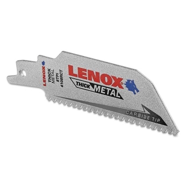 Lenox Lazer CT Reciprocating Saw Blades, 4 in x 1 in, 8 TPI, Metal (1 EA / EA)
