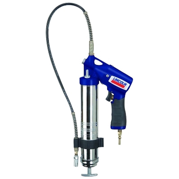 Lincoln Industrial Air Powered Grease Gun, 14.5 oz, 150 psi, 7/16 in(UNEF), Hose, Pneumatic Pump (1 EA / EA)