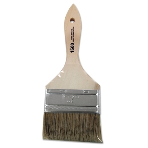 Linzer White Chinese Bristle Paint Brush, 5/16 in Thick, 3 in Wide, White Chinese Bristels, Wood Handle (12 EA / BX)