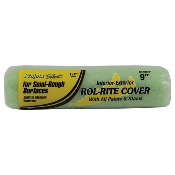 Linzer Rol-Rite Roller Cover, 9 in, 1/4 in Nap, Knit Fabric (24 EA / BX)