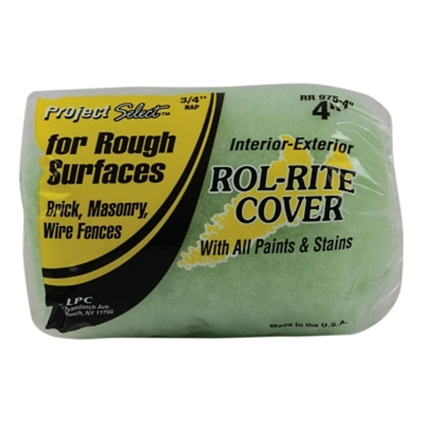 Linzer Rol-Rite Roller Cover, 4 in, 3/4 in Nap, Knit Fabric (12 EA / BOX)