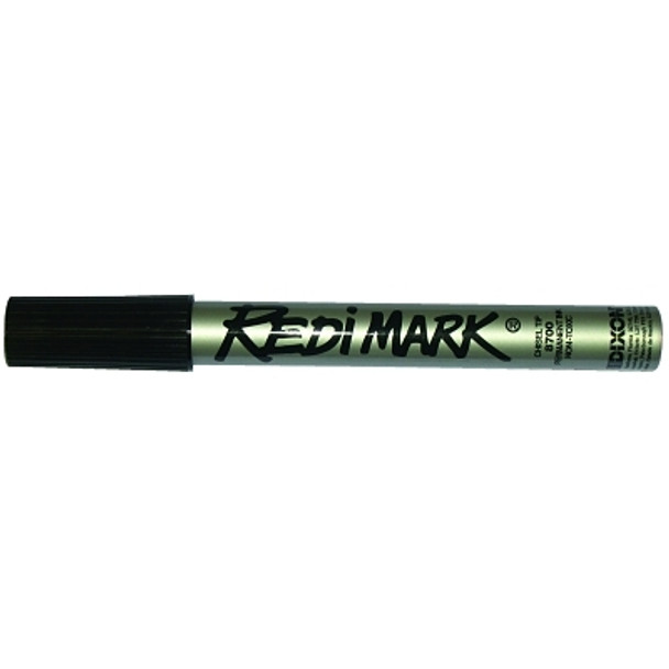 Dixon Ticonderoga Redimark Metal Cased Marker, Black, Chisel (12 MKR / DOZ)